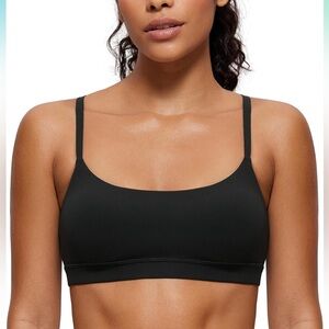CRZ YOGA Butterluxe Adjustable Spaghetti Strap Sports Bra Yoga Workout Crop NWT